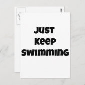 BEHOUD GEWOON ZWEMMERING BRIEFKAART (Voorkant / Achterkant)