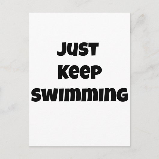 BEHOUD GEWOON ZWEMMERING BRIEFKAART (Voorkant)