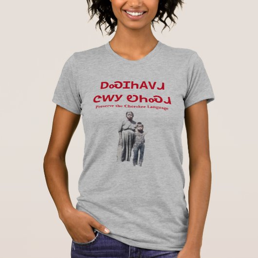 Behoud het Cherokee Taal T-shirt (Voorkant)