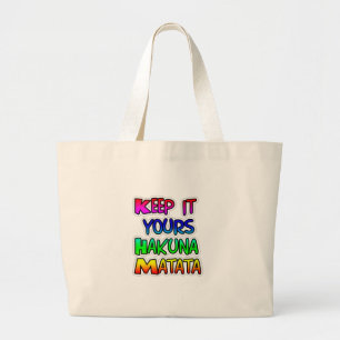 BEHOUD HET JONGERE cadeautjes van Hakuna Matata Grote Tote Bag