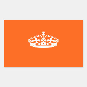 BEHOUD HET KROEIENPictogram OP Sinaasappel dit aan Rechthoekige Sticker