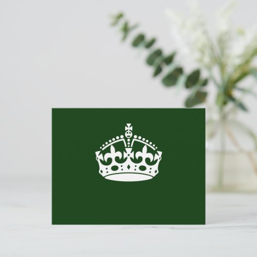 BEHOUD HET KROEIENsymbool VAN DE KALM OP Groen Dec Briefkaart (Staand voorkant)