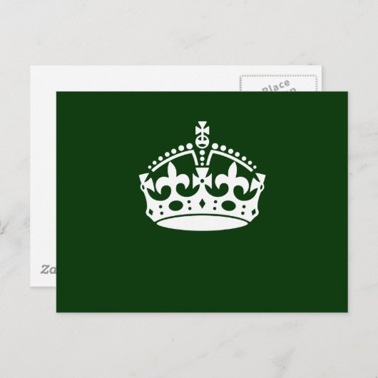 BEHOUD HET KROEIENsymbool VAN DE KALM OP Groen Dec Briefkaart (Voorkant / Achterkant)