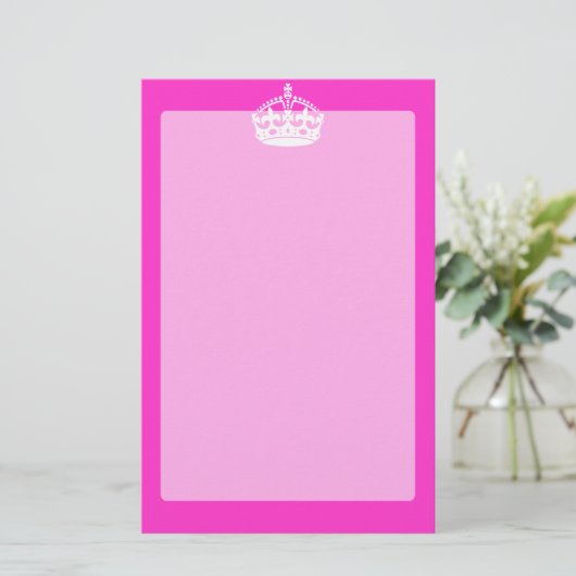 BEHOUD HET KROEIKLANT KROEIKIONSCIJFER op Roze Pas Briefpapier (Staand voorkant)