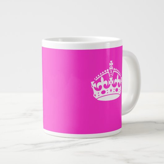BEHOUD HET KROEIKLANT KROEIKIONSCIJFER op Roze Pas Grote Koffiekop (Voorkant rechts)