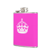 BEHOUD HET KROEIKLANT KROEIKIONSCIJFER op Roze Pas Heupfles (Links)