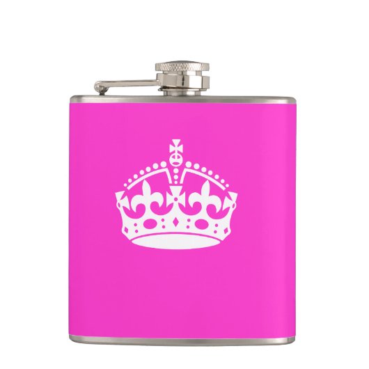BEHOUD HET KROEIKLANT KROEIKIONSCIJFER op Roze Pas Heupfles (Voorkant)
