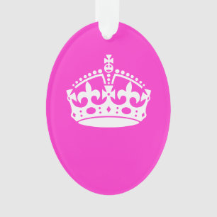 BEHOUD HET KROEIKLANT KROEIKIONSCIJFER op Roze Pas Ornament