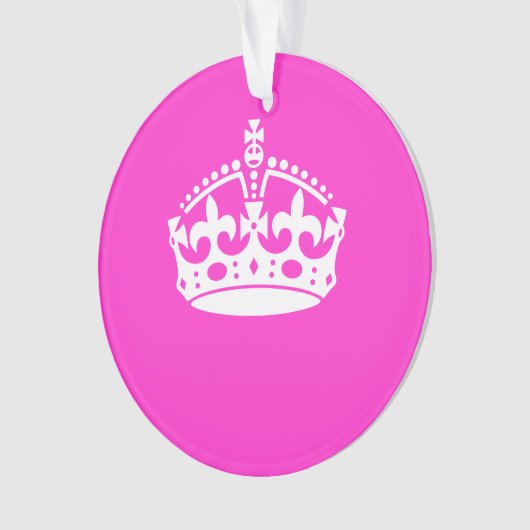 BEHOUD HET KROEIKLANT KROEIKIONSCIJFER op Roze Pas Ornament (voorkant)