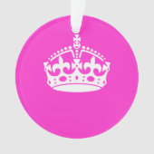 BEHOUD HET KROEIKLANT KROEIKIONSCIJFER op Roze Pas Ornament (voorkant)