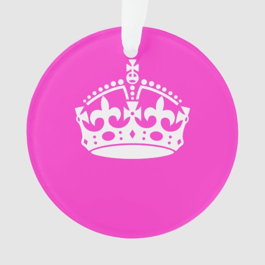 BEHOUD HET KROEIKLANT KROEIKIONSCIJFER op Roze Pas Ornament (voorkant)