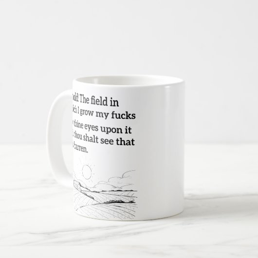 Behoud het veld waar ik mijn f.cks Coffee-Mok kwee Koffiemok (Voorkant links)