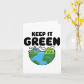 Behoud IT Green Earth Day Planet Milieuvriendelijk Kaart (Gele Bloem)