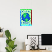 Behoud IT Green Planet Earth Environment Eco Poster (Thuiskantoor)