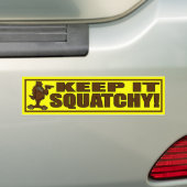 BEHOUD IT SQUATCHY - Hipster Bigfoot Bumpersticker (Op auto)