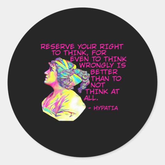 - Behoud je recht om na te denken Ronde Sticker (Voorkant)