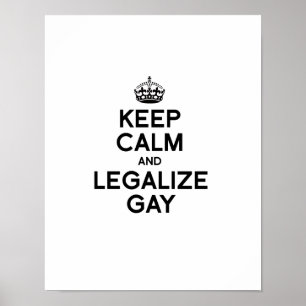 BEHOUD KALK EN LEGALIZE GAY POSTER