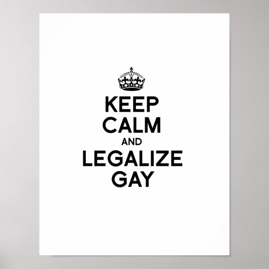 BEHOUD KALK EN LEGALIZE GAY POSTER (Voorkant)