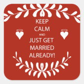 BEHOUD KALK WORDT AL GEMERKT VIERKANTE STICKER (Voorkant)