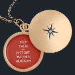 BEHOUD KALK WORDT GEMAAKT LOCKET KETTING<br><div class="desc">BLIJF KALM TROUWEN AL!</div>