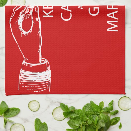 BEHOUD KALK WORDT GEMAAKT THEEDOEK (Gevouwen)