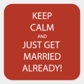 BEHOUD KALK WORDT GEMAAKT VIERKANTE STICKER (Voorkant)