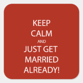 BEHOUD KALK WORDT GEMAAKT VIERKANTE STICKER (Voorkant)