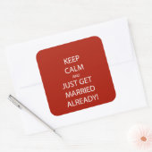 BEHOUD KALK WORDT GEMAAKT VIERKANTE STICKER (Envelop)