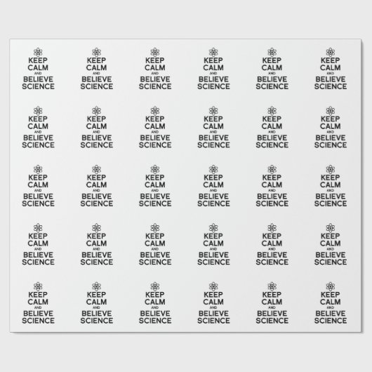 BEHOUD KALM EN GELOOF WETENSCHAP CADEAUPAPIER (Vlak)