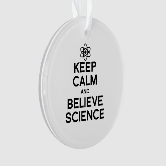 BEHOUD KALM EN GELOOF WETENSCHAP ORNAMENT (voorkant)