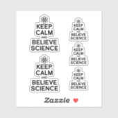 BEHOUD KALM EN GELOOF WETENSCHAP STICKER (Vel)