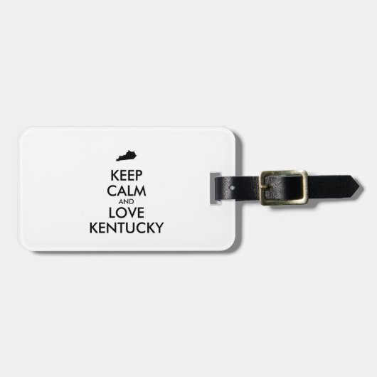  BEHOUD KALM EN HOUD KENTUCKY BAGAGELABEL (Voorkant horizontaal)