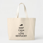  BEHOUD KALM EN HOUD KENTUCKY GROTE TOTE BAG (Voorkant)