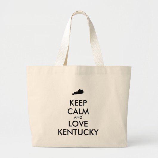  BEHOUD KALM EN HOUD KENTUCKY GROTE TOTE BAG (Voorkant)