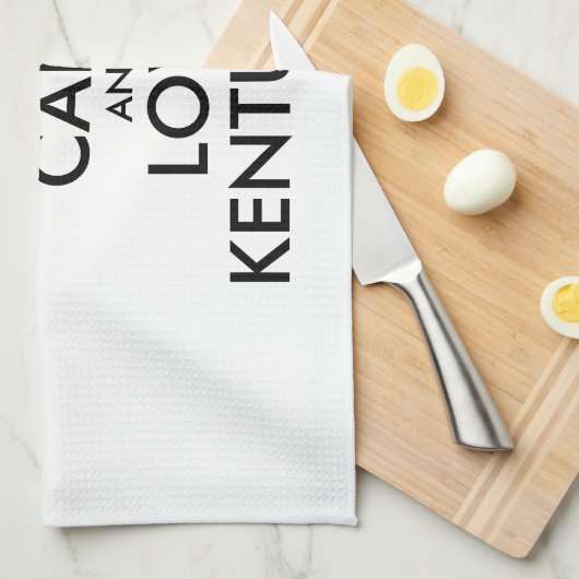  BEHOUD KALM EN HOUD KENTUCKY THEEDOEK (Quarter Fold)