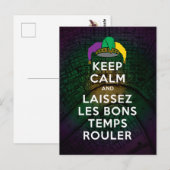 BEHOUD KALM EN LAISSEZ LES BONS TEMPS ROULER BRIEFKAART (Voorkant / Achterkant)