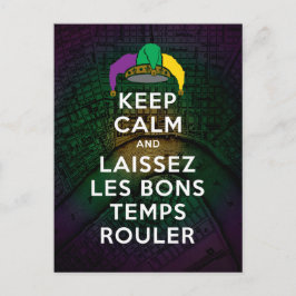 BEHOUD KALM EN LAISSEZ LES BONS TEMPS ROULER BRIEFKAART