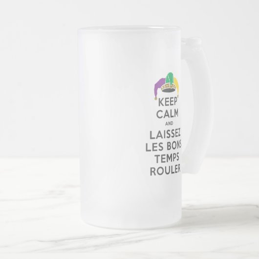 BEHOUD KALM EN LAISSEZ LES BONS TEMPS ROULER MATGLAS BIERPUL (Voorkant rechts)