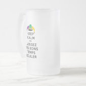 BEHOUD KALM EN LAISSEZ LES BONS TEMPS ROULER MATGLAS BIERPUL (Voorkant links)