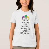 BEHOUD KALM EN LAISSEZ LES BONS TEMPS ROULER Tri-Blend SHIRT (Voorkant)