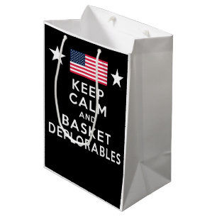 Behoud kalm en mandje deplorabele zaken Funny Elec Medium Cadeauzakje