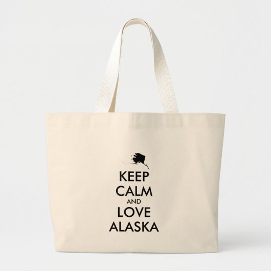  BEHOUD KALM EN VERLIES ALASKA GROTE TOTE BAG (Voorkant)