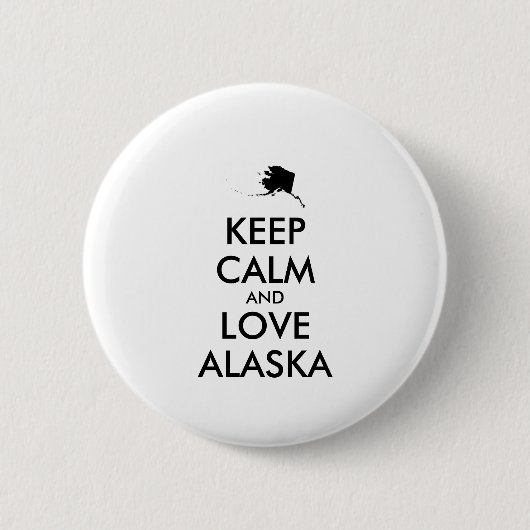  BEHOUD KALM EN VERLIES ALASKA RONDE BUTTON 5,7 CM (Voorkant)