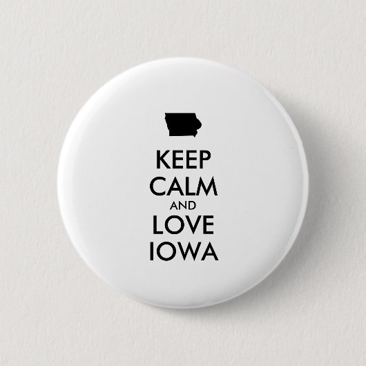  BEHOUD KALM EN VERLIES IOWA RONDE BUTTON 5,7 CM (Voorkant)