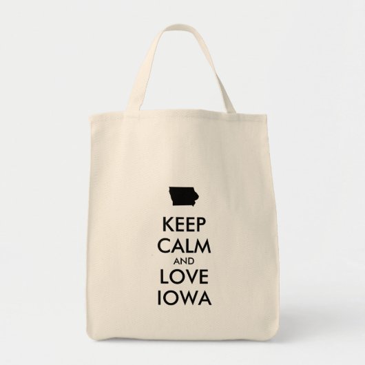  BEHOUD KALM EN VERLIES IOWA TOTE BAG (Voorkant)