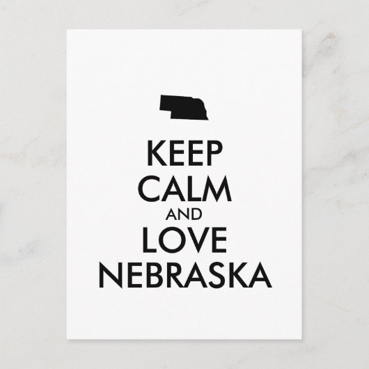  BEHOUD KALM EN VERLIES NEBRASKA BRIEFKAART (Voorkant)