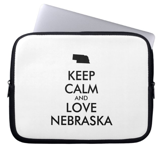  BEHOUD KALM EN VERLIES NEBRASKA LAPTOP SLEEVE (Voorkant)