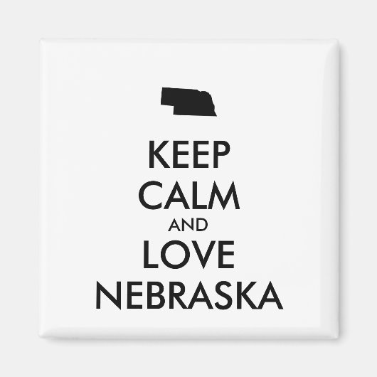 BEHOUD KALM EN VERLIES NEBRASKA MAGNEET (Voorkant)