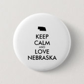  BEHOUD KALM EN VERLIES NEBRASKA RONDE BUTTON 5,7 CM (Voorkant)