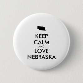  BEHOUD KALM EN VERLIES NEBRASKA RONDE BUTTON 5,7 CM